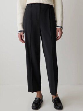 RW&CO Black High-Waisted Tapered Pleated Dress Pant Size 12